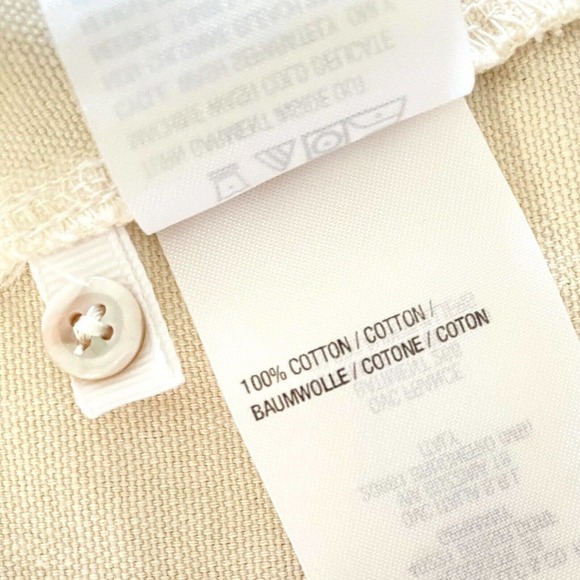 LOGO by Lori Goldstein sz 3X Tunic Top Oversized Canvas Cream 100% COTTON - Picture 6 of 7